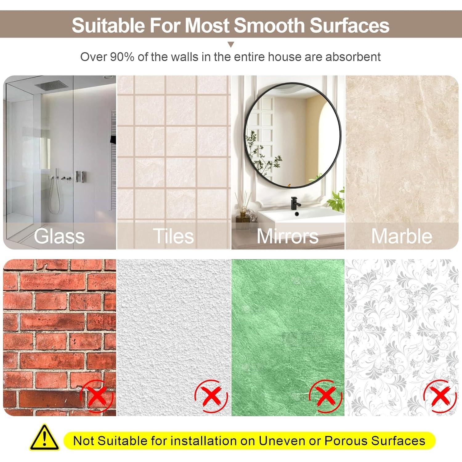 Ganchos de Succión AILUROPODA 2 Pack Acero Inoxidable Negro