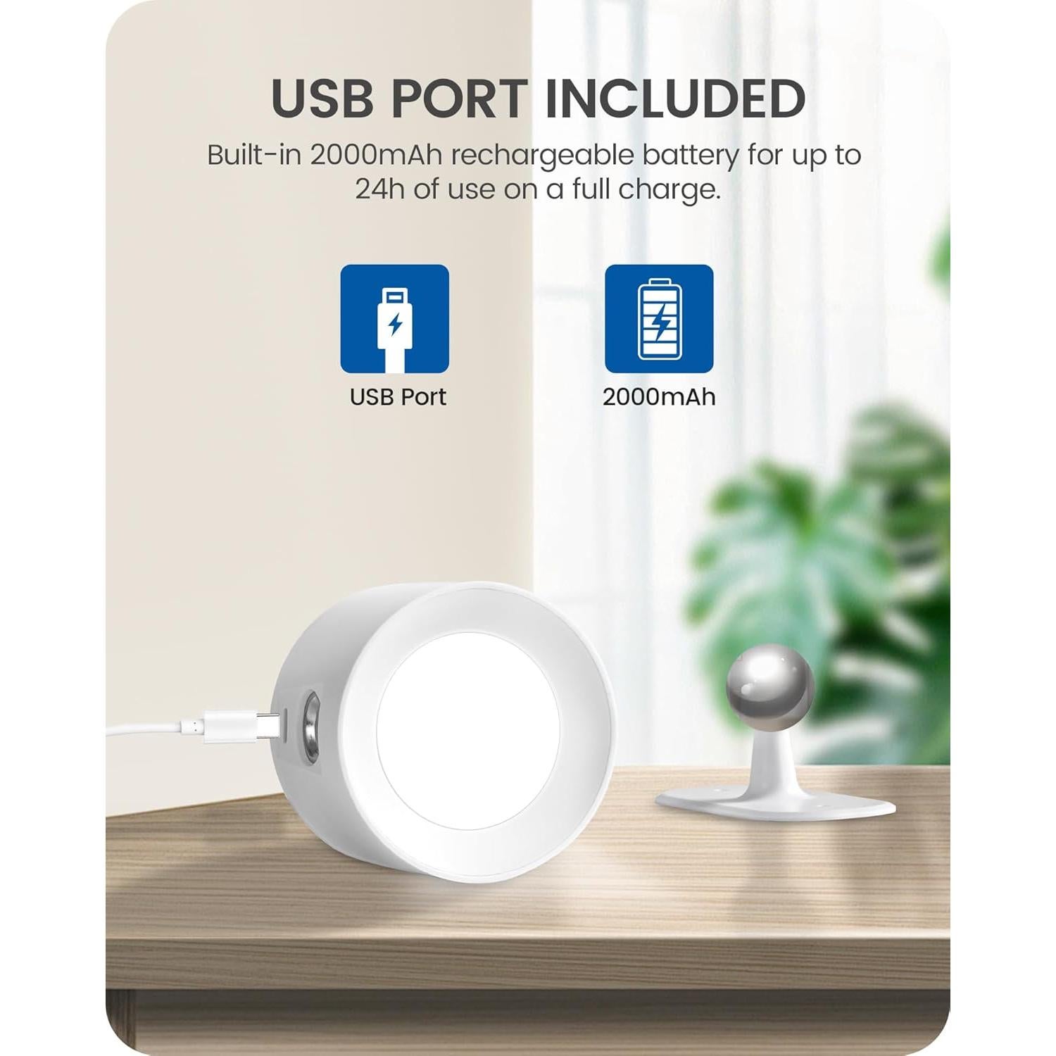 Juego de 2 Apliques de Pared Recargables GOEBLESON W02YBP206