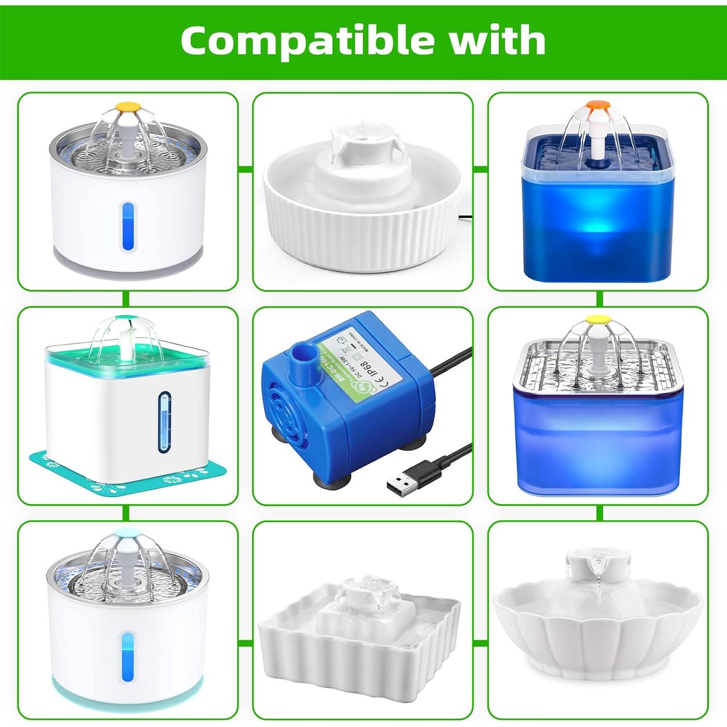 Bomba de Agua Sumergible Waatoos DR-DC160 para Gatos