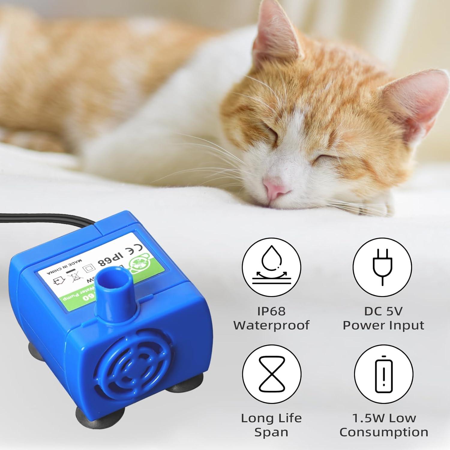 Bomba de Agua Sumergible Waatoos DR-DC160 para Gatos