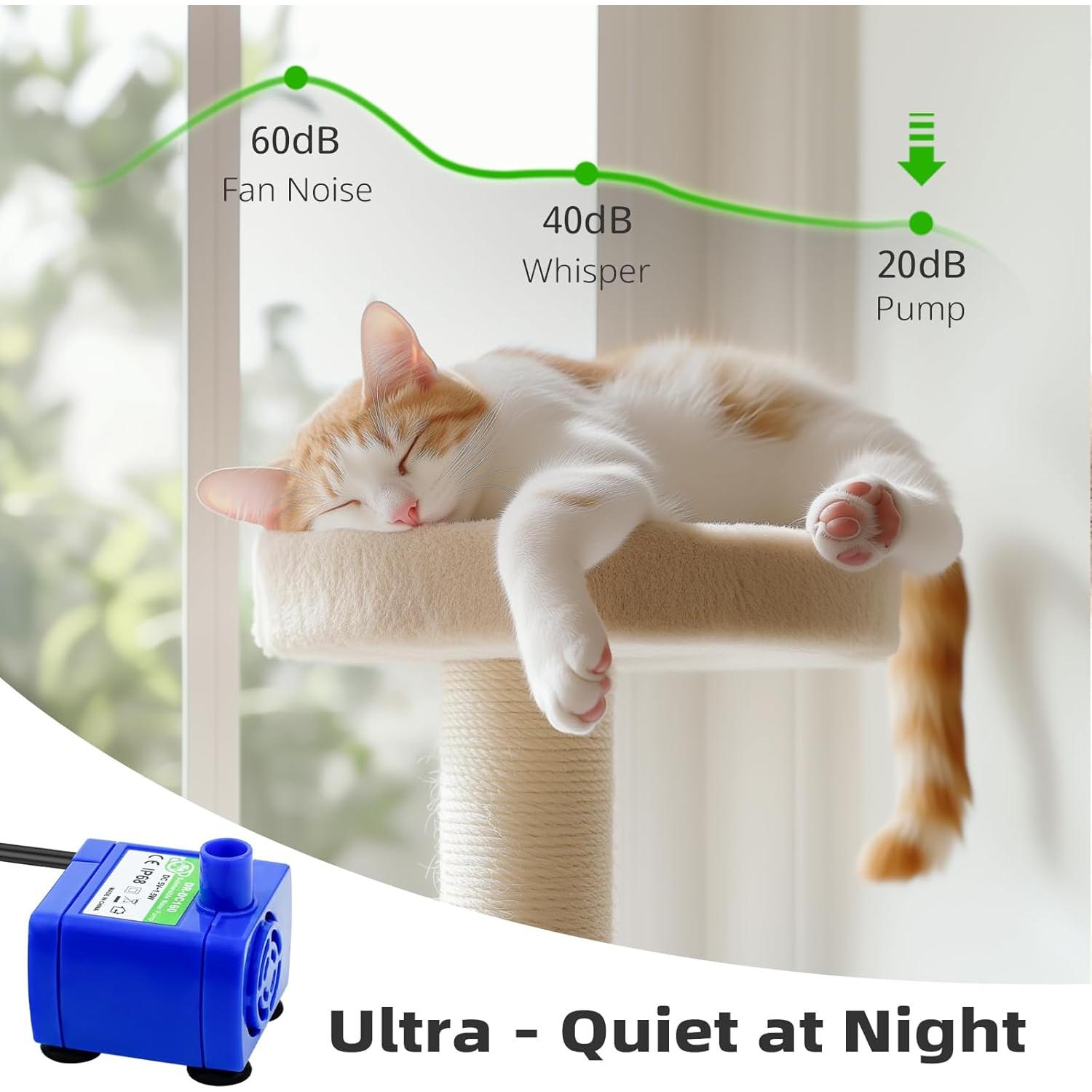 Bomba de Agua Sumergible Waatoos DR-DC160 para Gatos