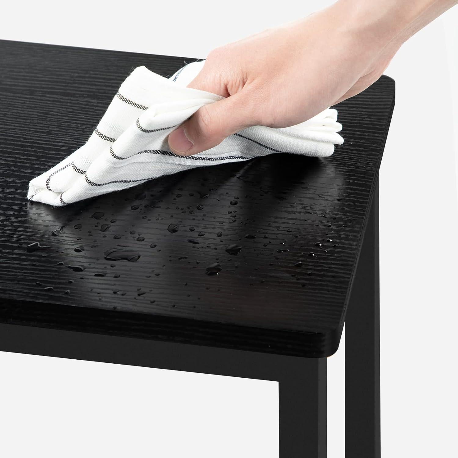 Juego de 2 Taburetes de Bar MAHANCRIS 65.5 cm Negro Industrial