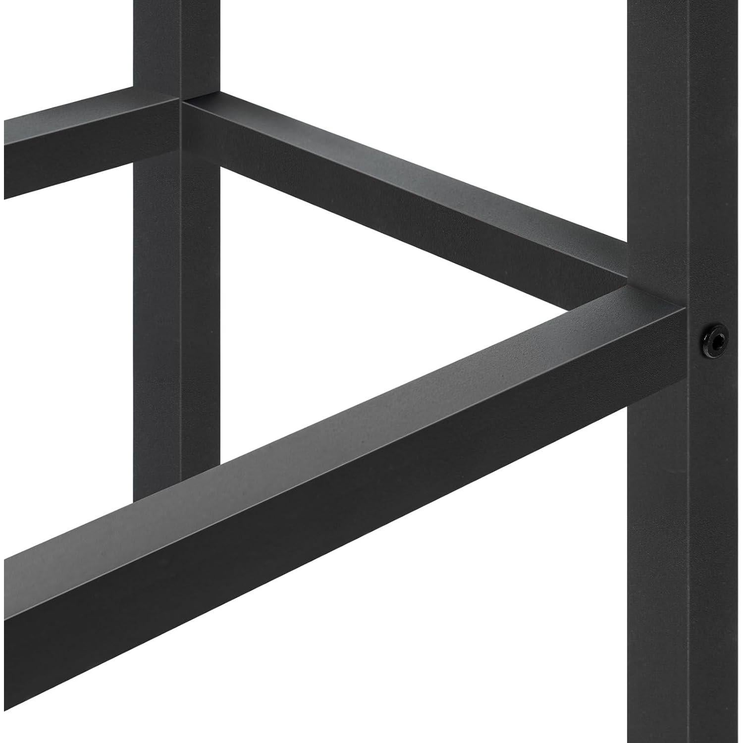 Juego de 2 Taburetes de Bar MAHANCRIS 65.5 cm Negro Industrial