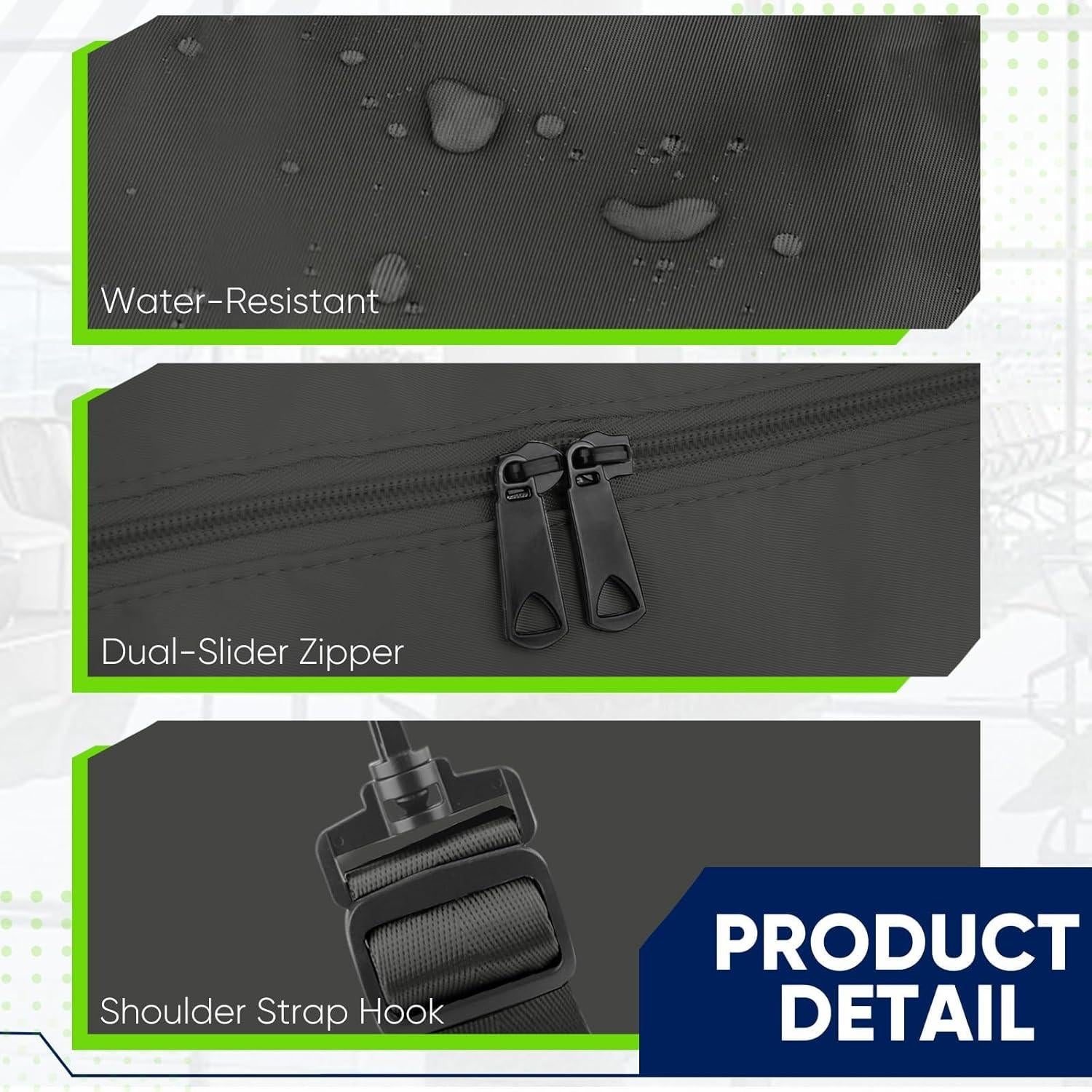 Bolsa de viaje tipo duffle negra unisex 27x55x18 cm