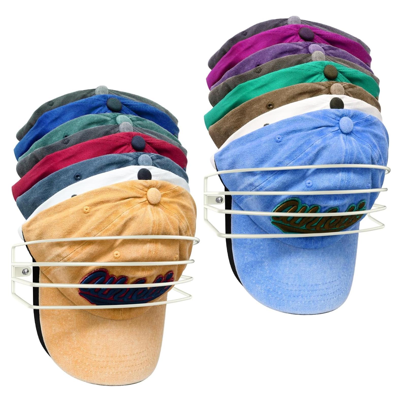 Organizador de Sombreros Fikoksol Beige, Soporte Pared 2 Piezas