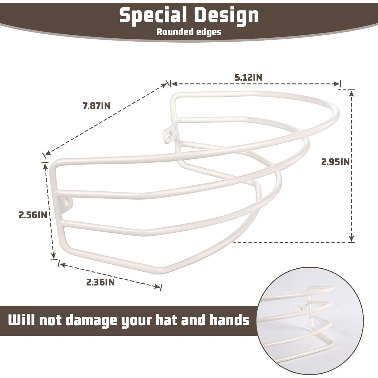 Organizador de Sombreros Fikoksol Beige, Soporte Pared 2 Piezas