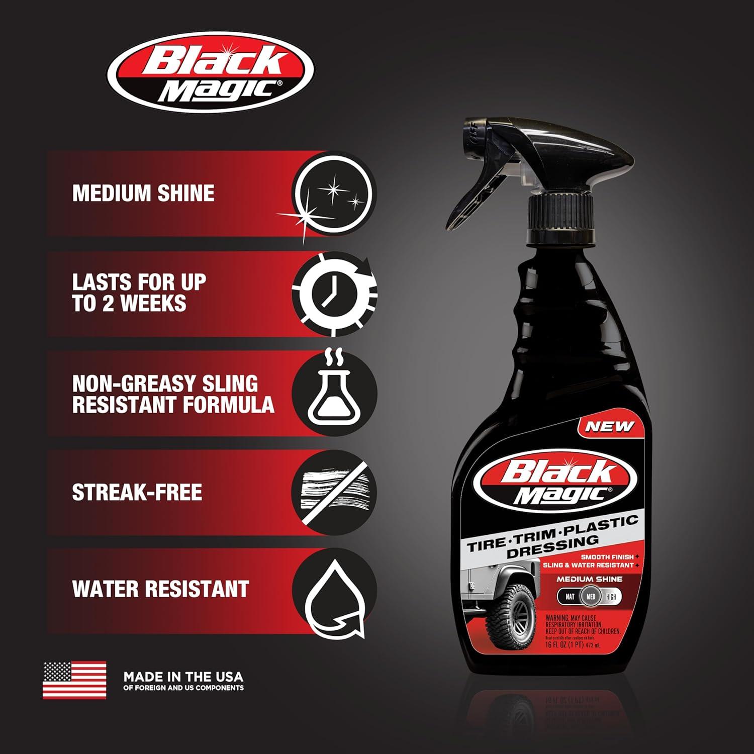 Black Magic 120230 Vestidor de Neumáticos y Plásticos 473 ml