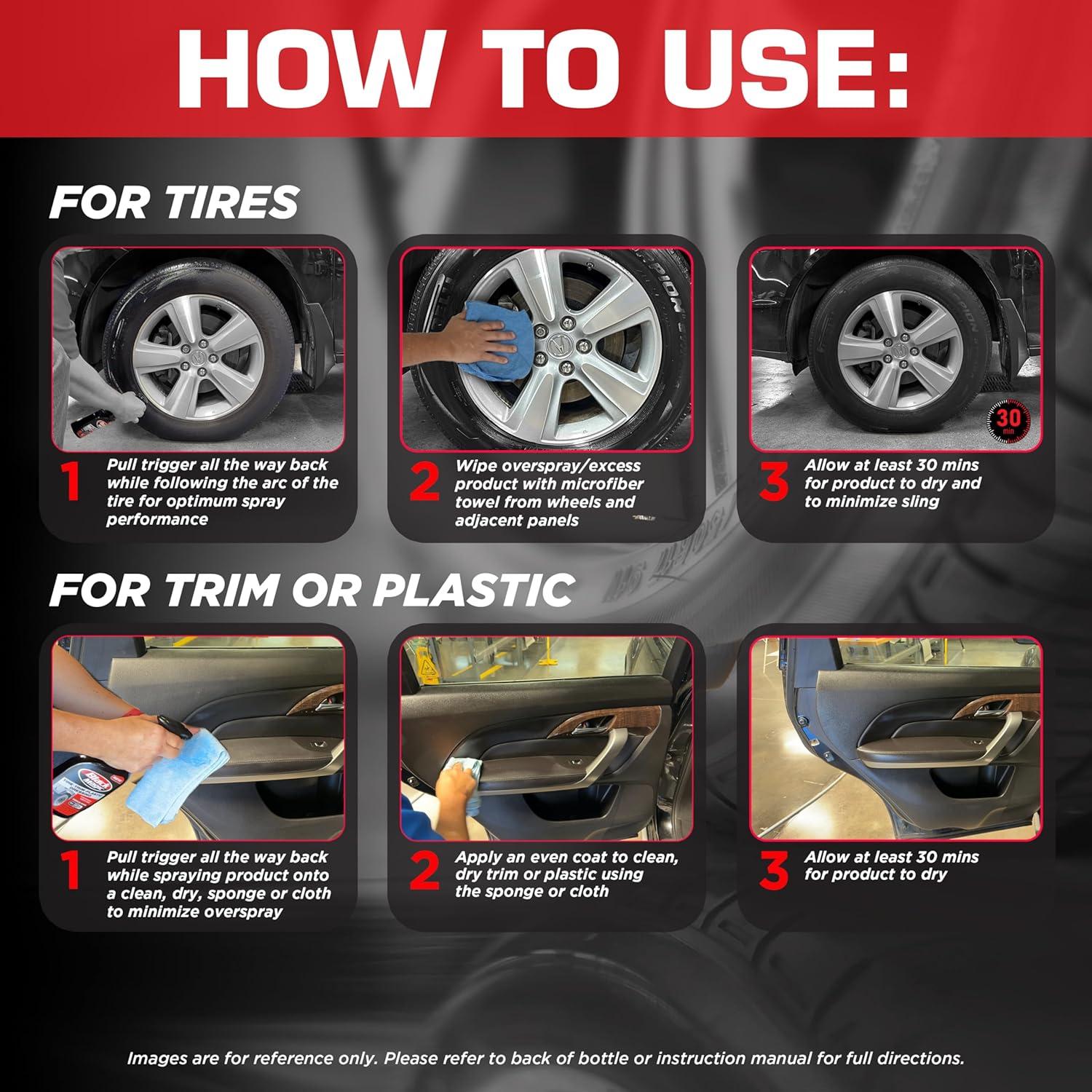 Black Magic 120230 Vestidor de Neumáticos y Plásticos 473 ml