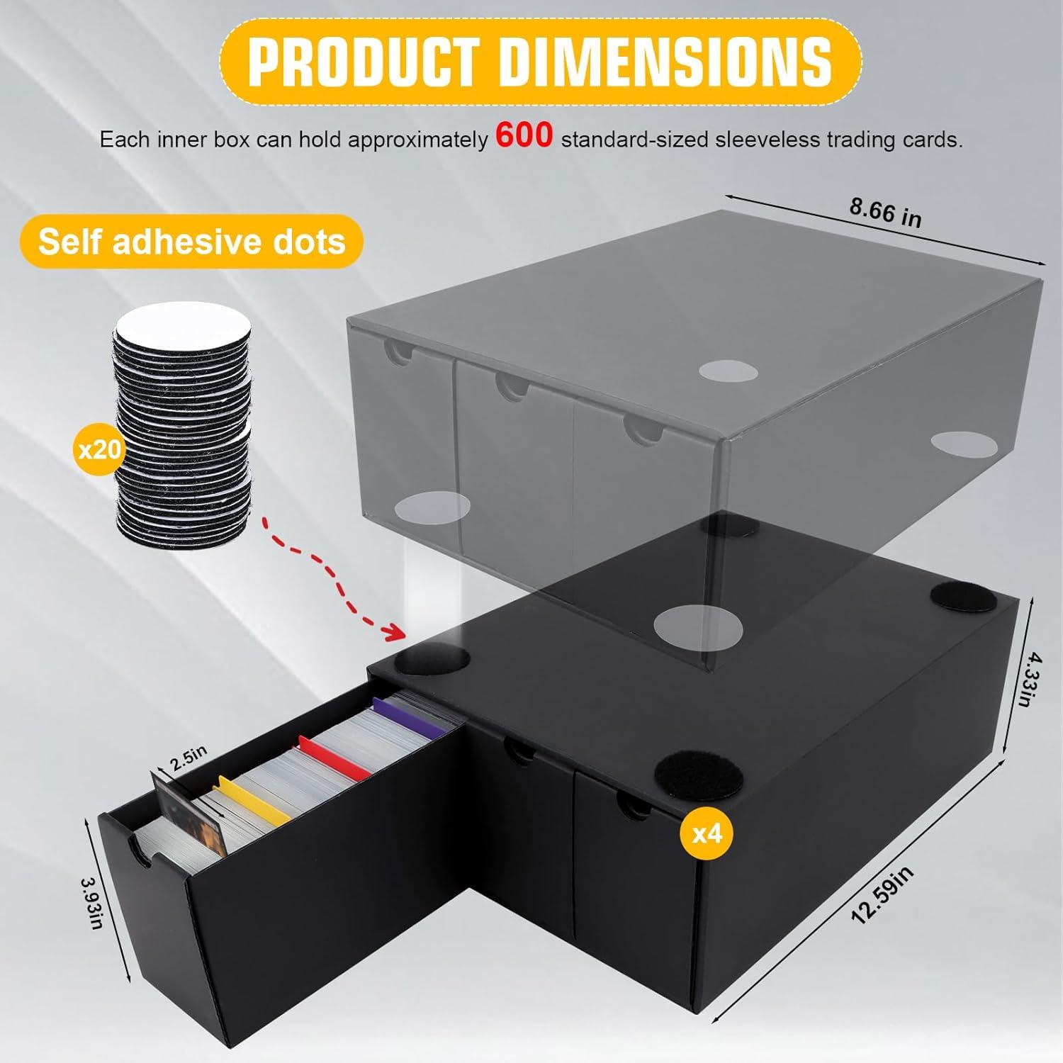 Caja de Almacenamiento de Cartas QLOUNI 12 Cajas 600 CT