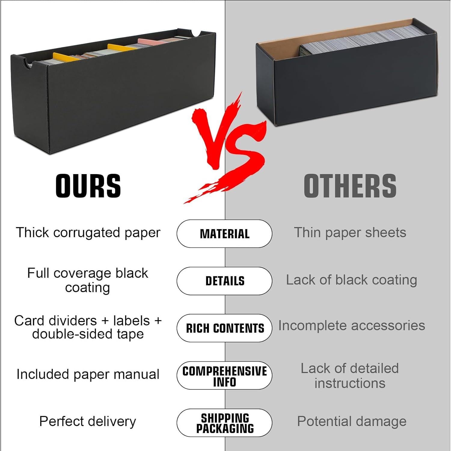 Caja de Almacenamiento de Cartas QLOUNI 12 Cajas 600 CT