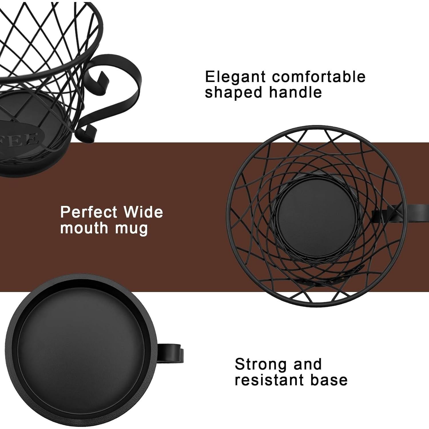 Cesta de Almacenamiento para 35 Cápsulas de Café MFBJXC, Negro