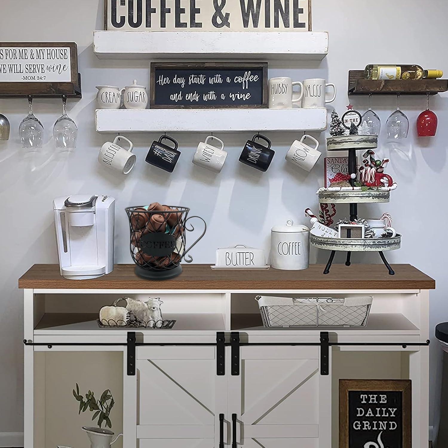 Cesta de Almacenamiento para 35 Cápsulas de Café MFBJXC, Negro