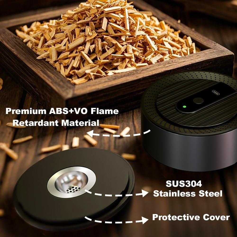 Kit de Ahumador Eléctrico Lotnafee con 8 Astillas de Madera