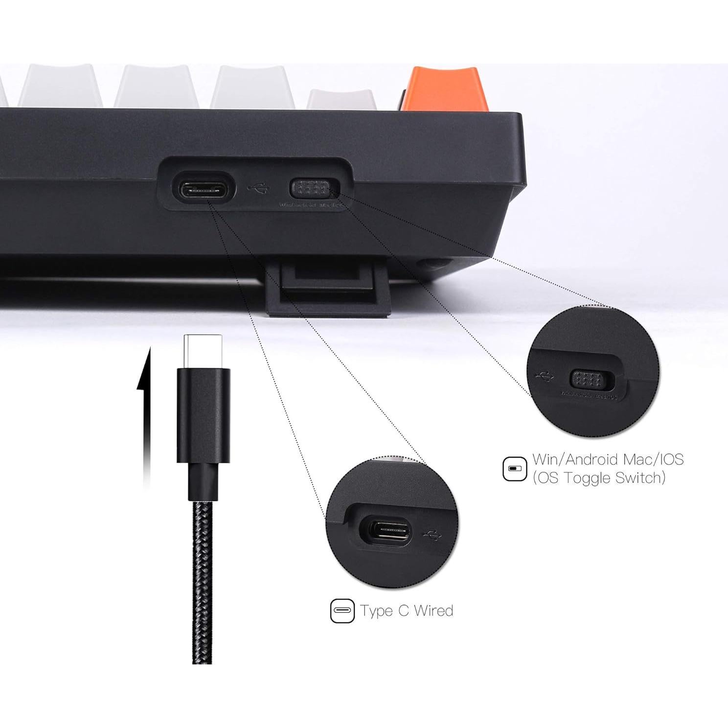 Teclado Mecánico Cableado Keychron C2 104 Teclas LED Blanca