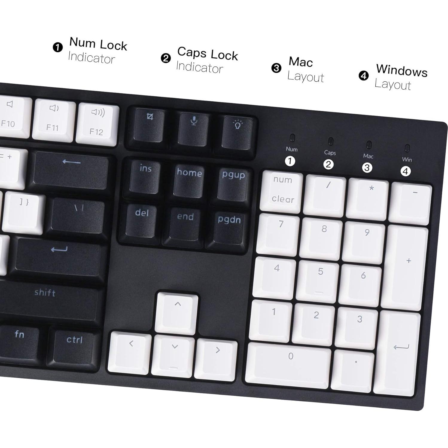 Teclado Mecánico Cableado Keychron C2 104 Teclas LED Blanca