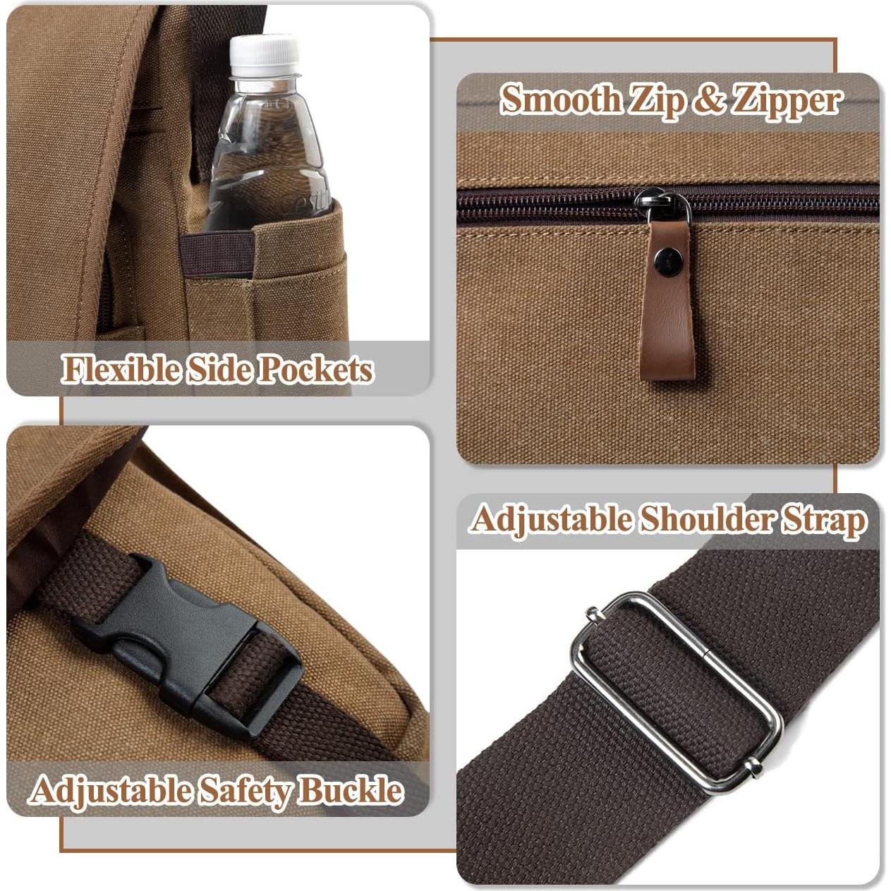 Bolsa Mensajera VASCHY para Laptop 15.6" Resistente al Agua