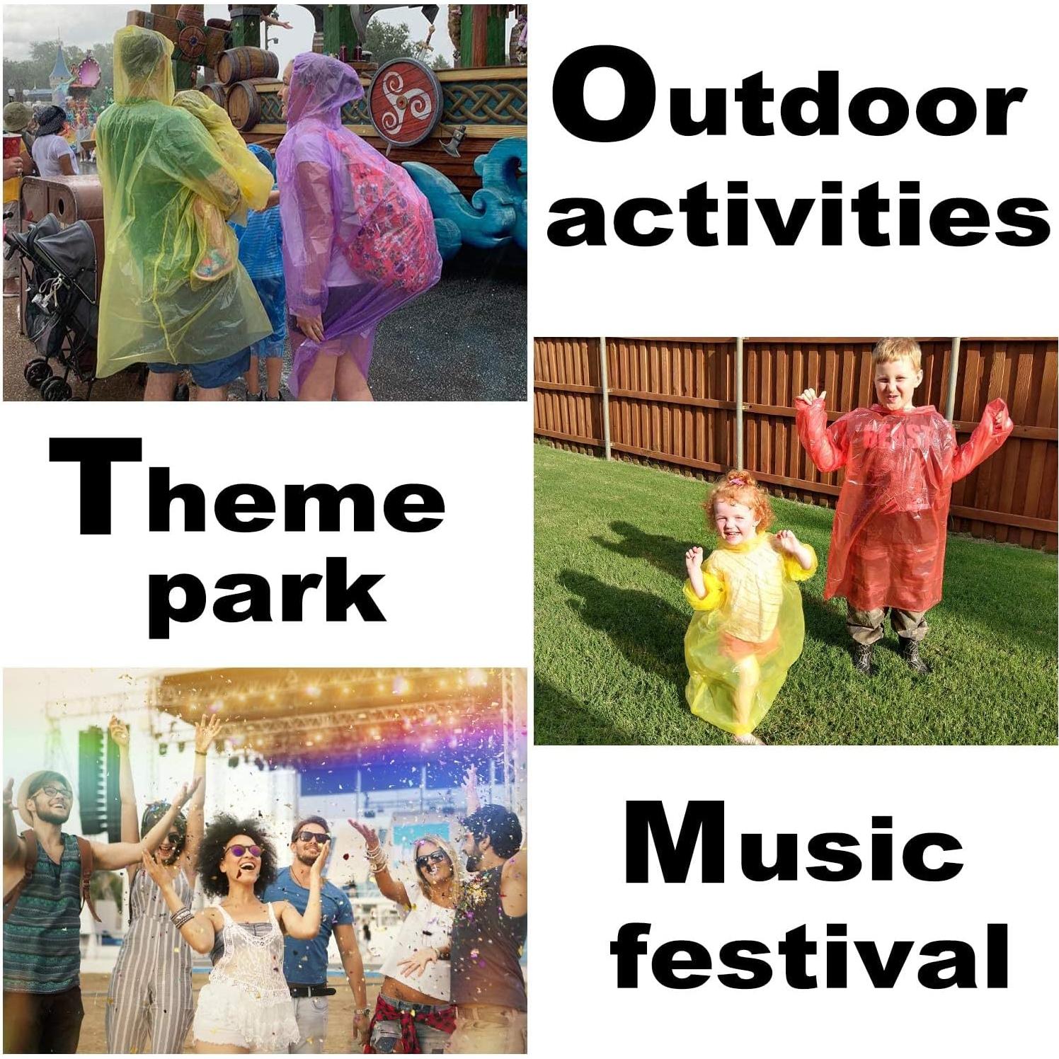 Ponchos de Lluvia Desechables INNOCHEER - Paquete Familiar 12 Unidades