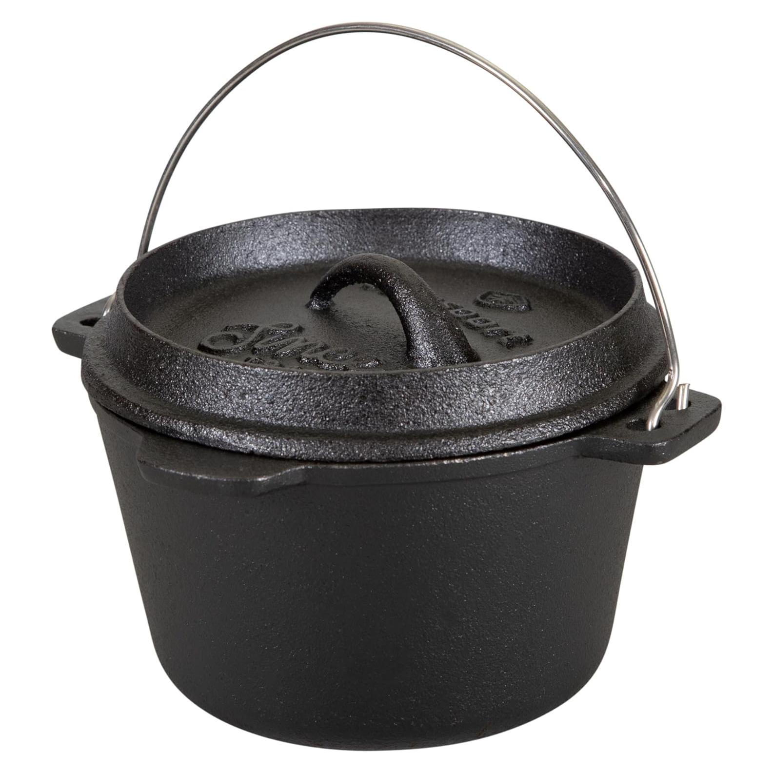 Horno Holandés de Hierro Fundido Stansport 1 QT Pre-Sazonado