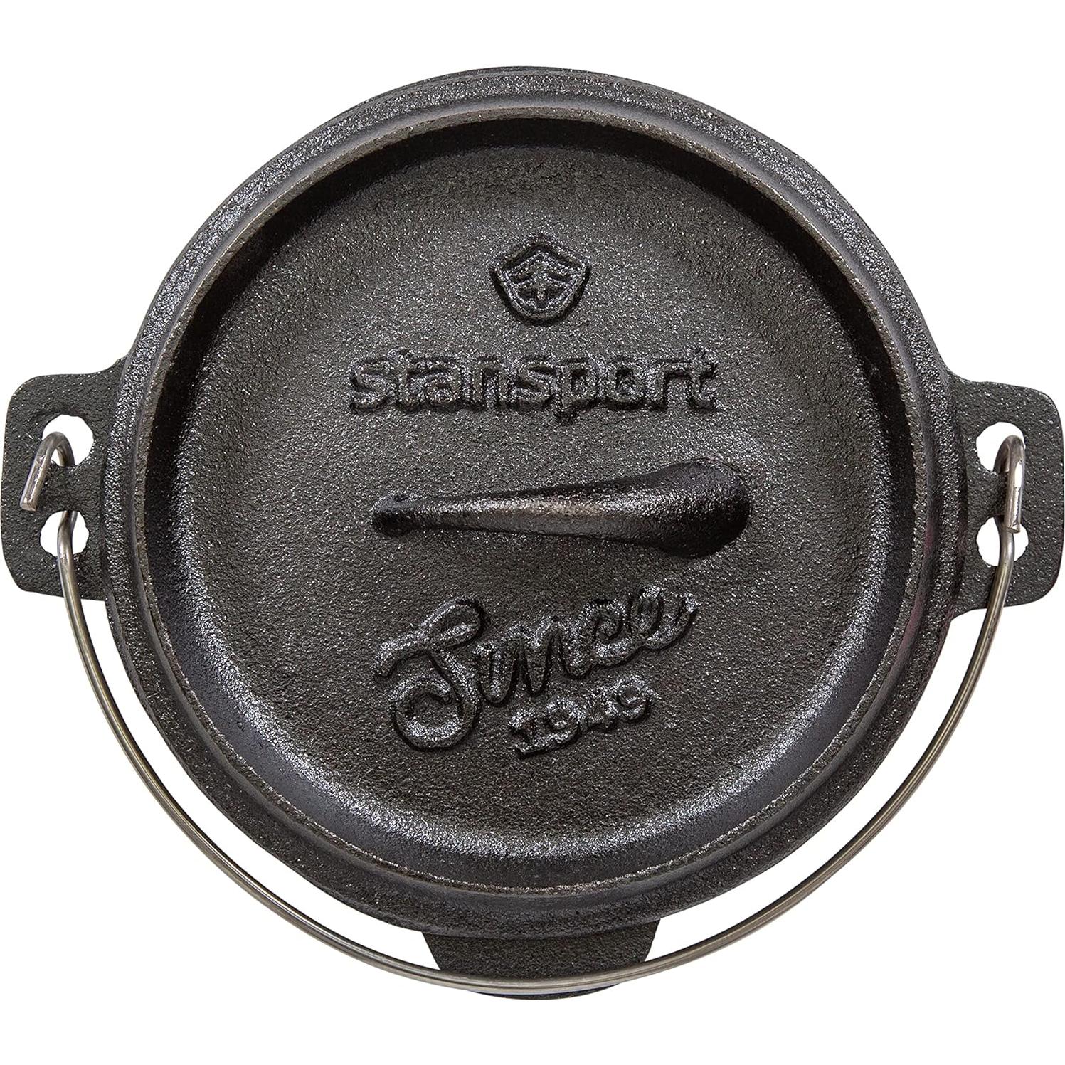 Horno Holandés de Hierro Fundido Stansport 1 QT Pre-Sazonado