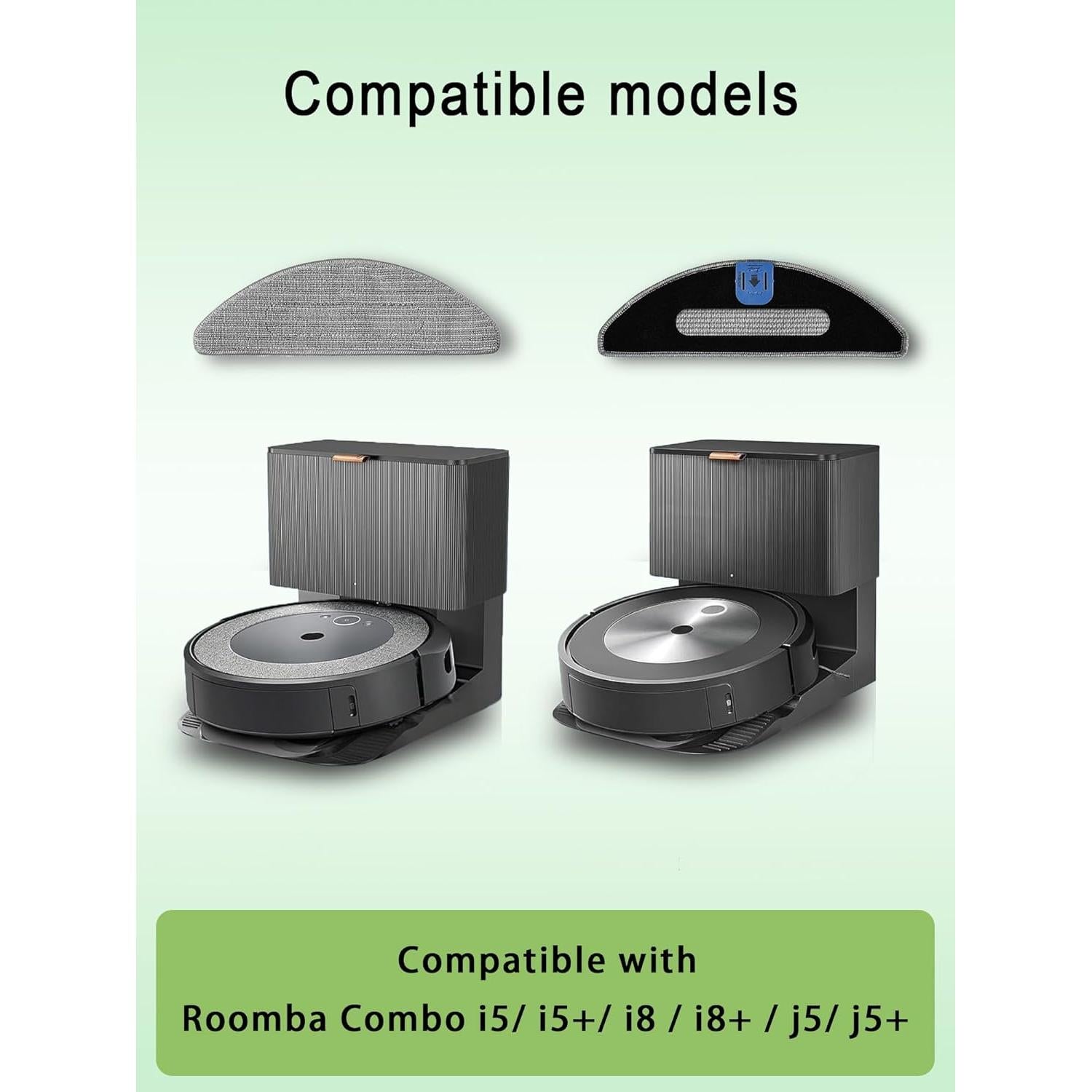 Piezas de Repuesto para Aspiradora iRobot Roomba Combo i3/i5/j5 - 1 Juego de Rodillos, 3 Filtros HEPA, 3 Paños