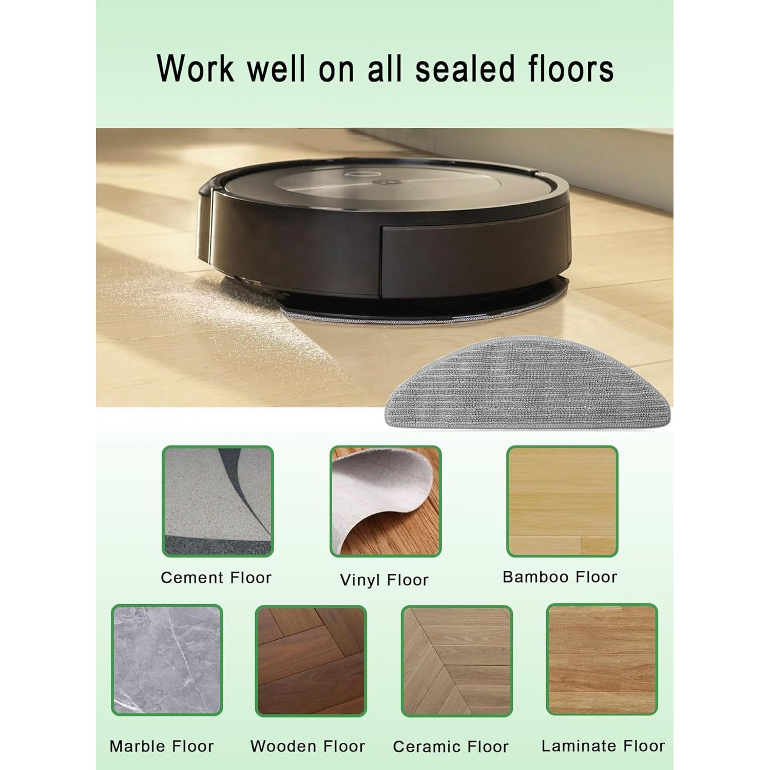 Piezas de Repuesto para Aspiradora iRobot Roomba Combo i3/i5/j5 - 1 Juego de Rodillos, 3 Filtros HEPA, 3 Paños