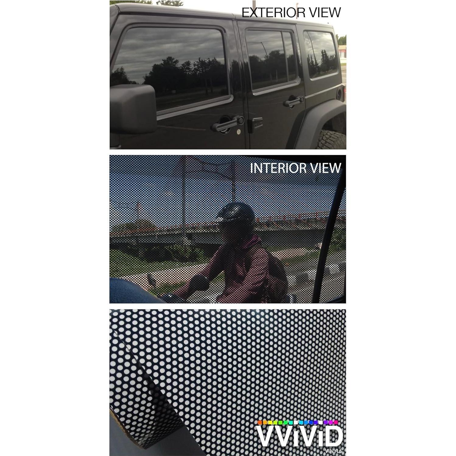 Película de Ventana Perforada VViViD 0.15m x 1.22m Negra