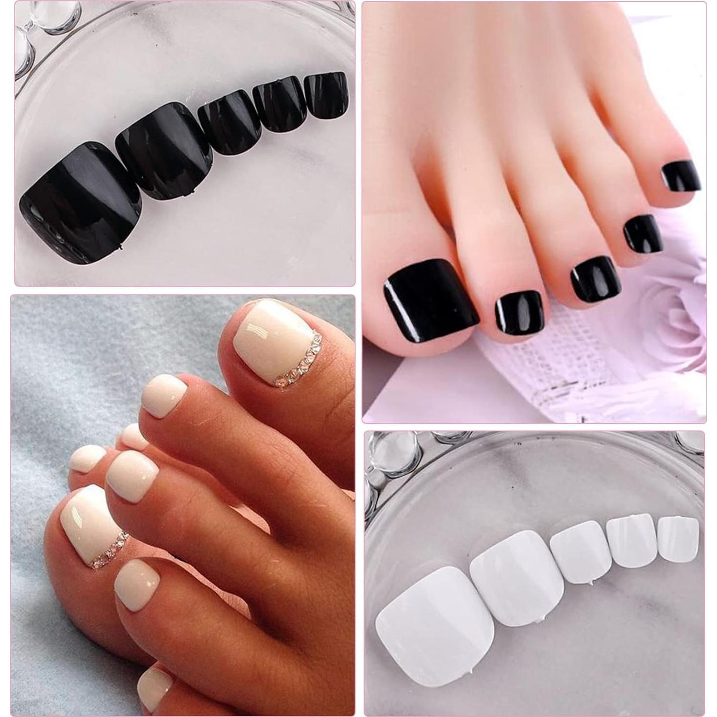 Kit de Uñas Postizas para Pies LoveOurHome 576pc 24 Colores