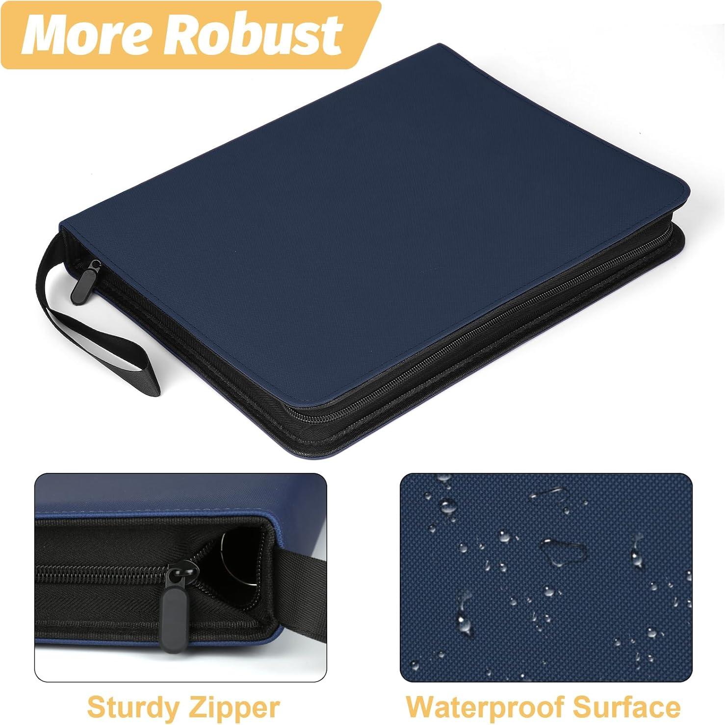 Carpeta de Tarjetas Foalgo 9 Bolsillos 720 Tarjetas Azul