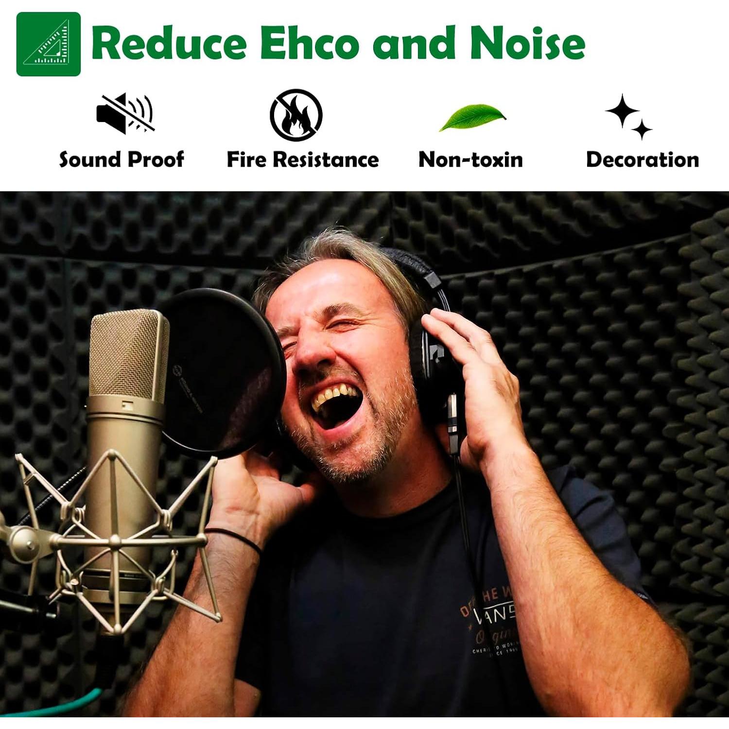 Paquete de 12 Almohadillas de Espuma Aislante de Sonido WVOVW