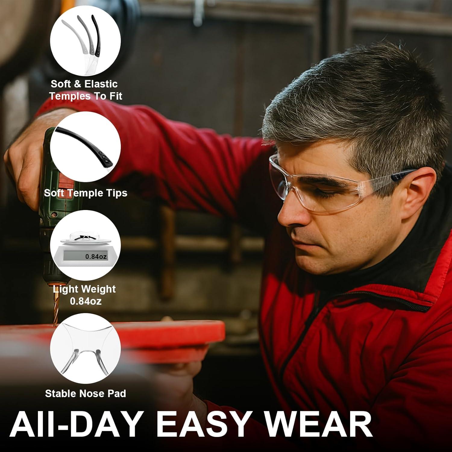 Gafas de Seguridad Transparentes Hoqiwild 120 Piezas