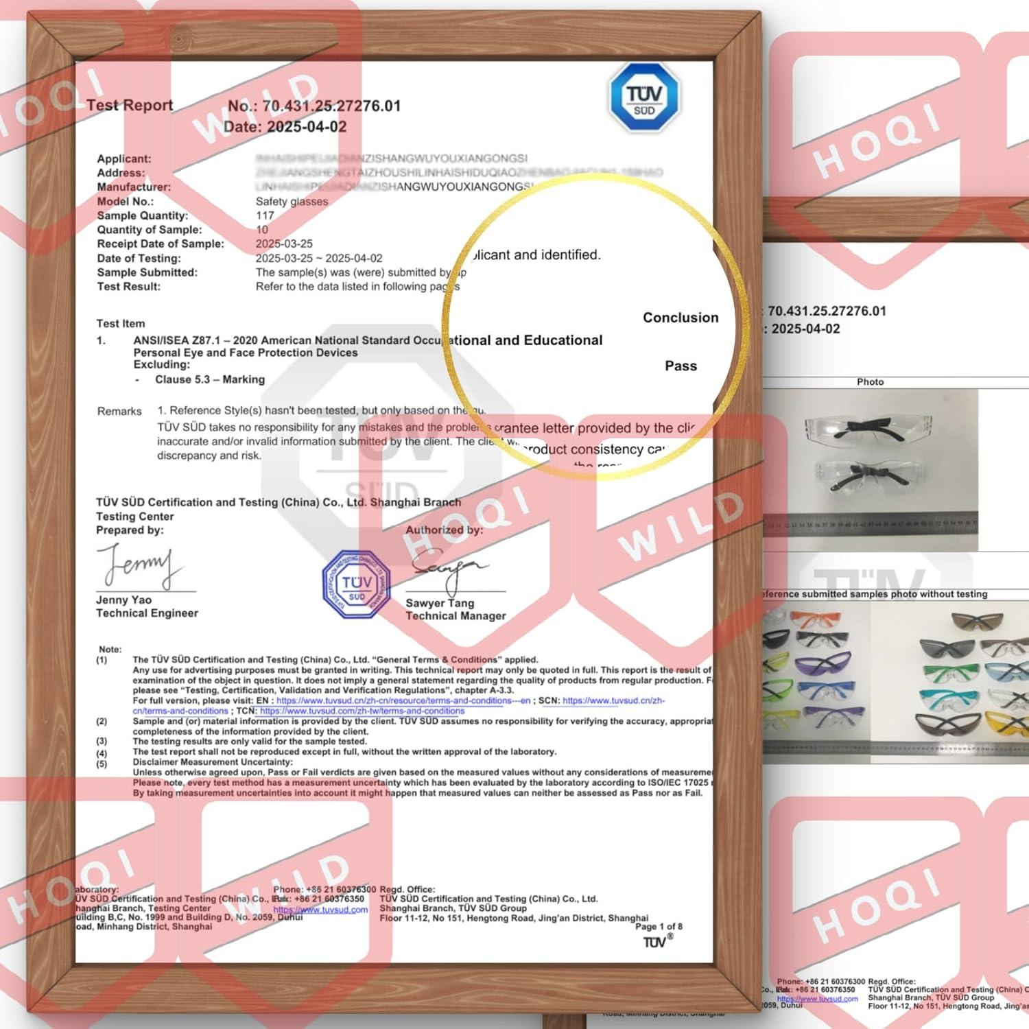 Gafas de Seguridad Transparentes Hoqiwild 120 Piezas