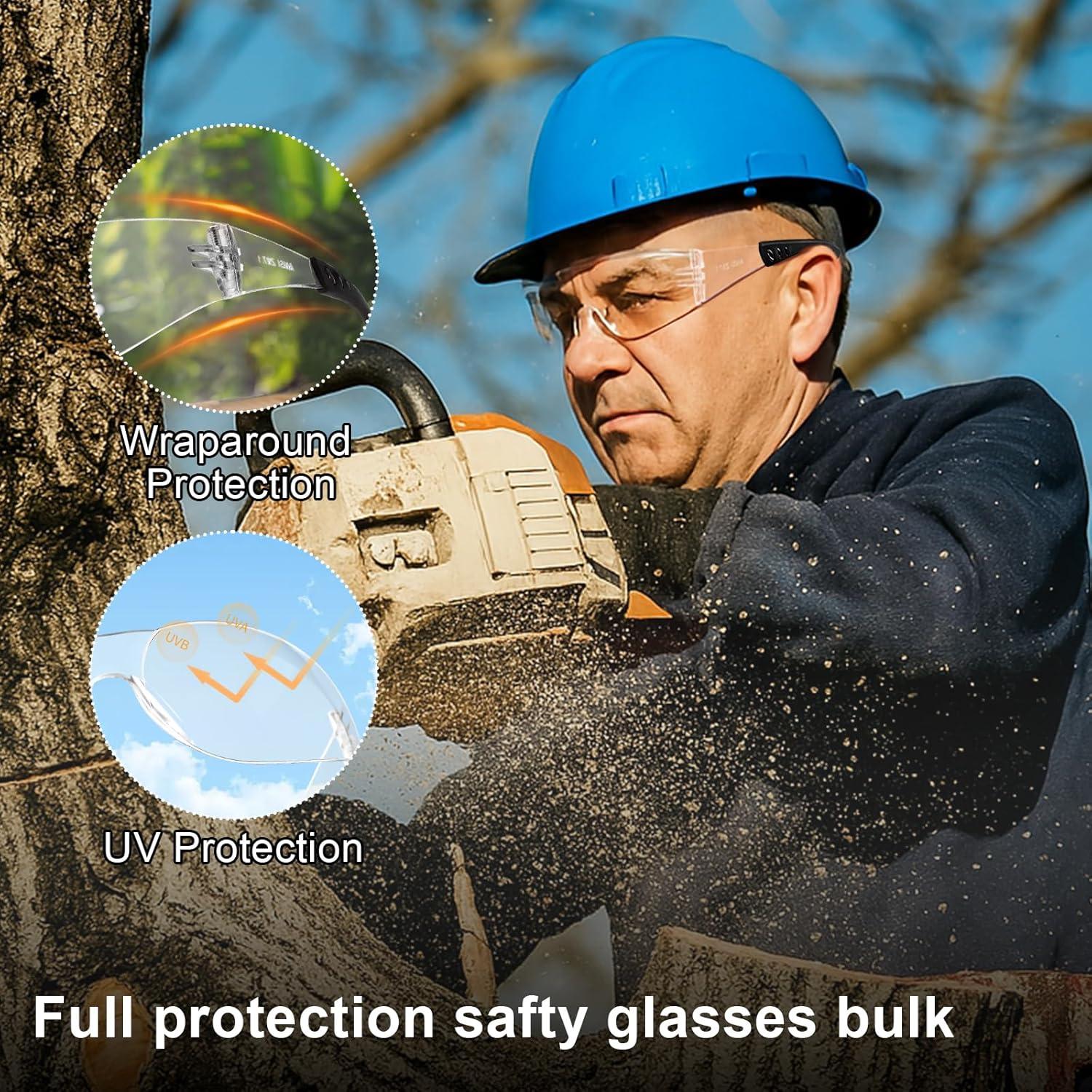 Gafas de Seguridad Transparentes Hoqiwild 120 Piezas
