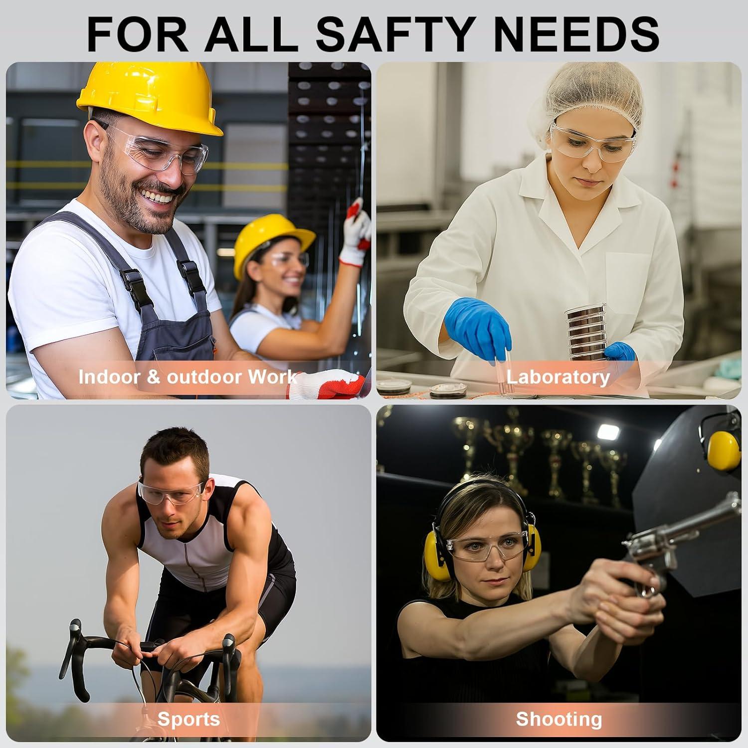 Gafas de Seguridad Transparentes Hoqiwild 120 Piezas