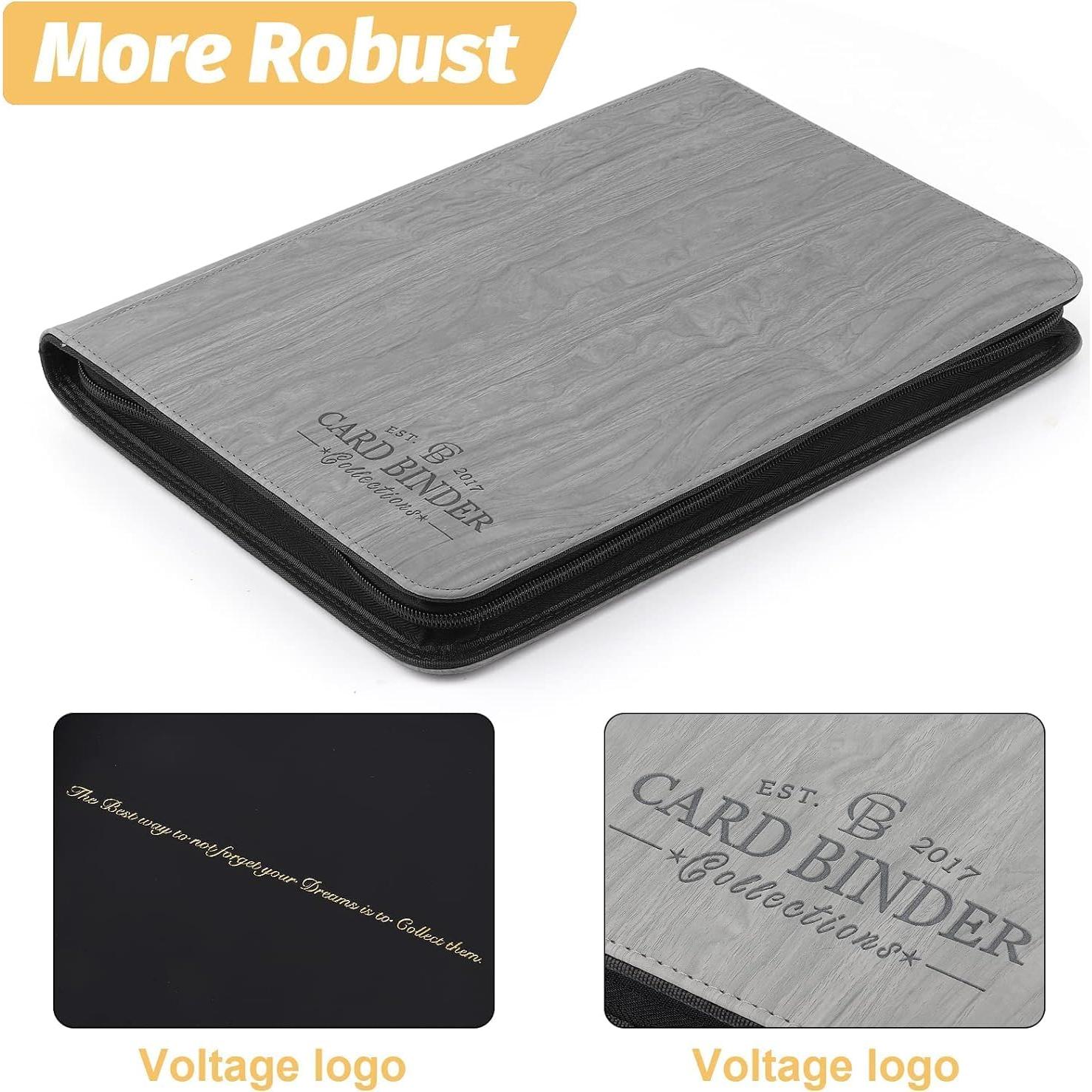 Carpeta de Tarjetas Foalgo 9 Bolsillos 540 Tarjetas Gris