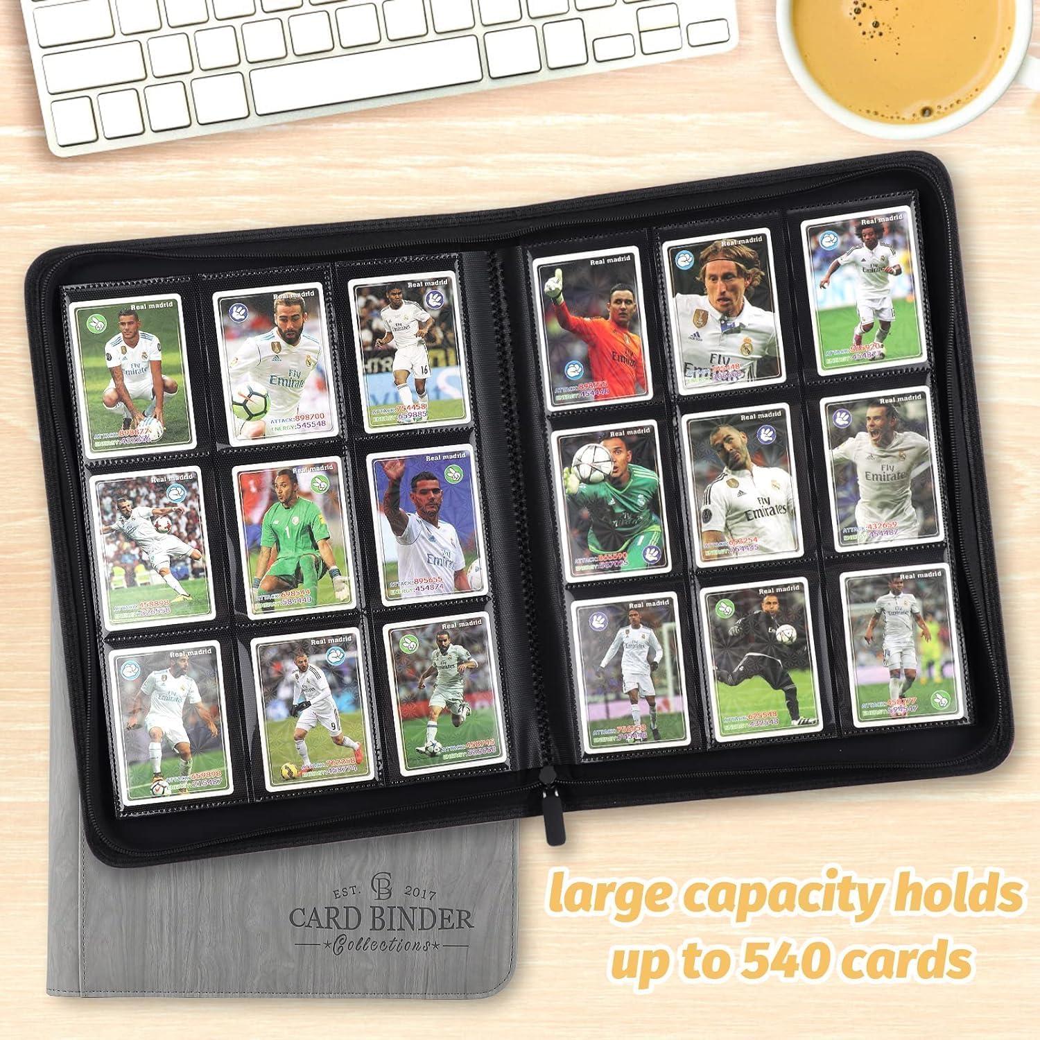 Carpeta de Tarjetas Foalgo 9 Bolsillos 540 Tarjetas Gris