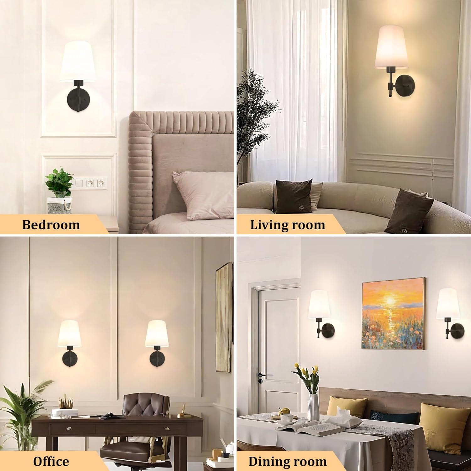 Juego de 2 apliques de pared recargables Laiebri B11 RGB