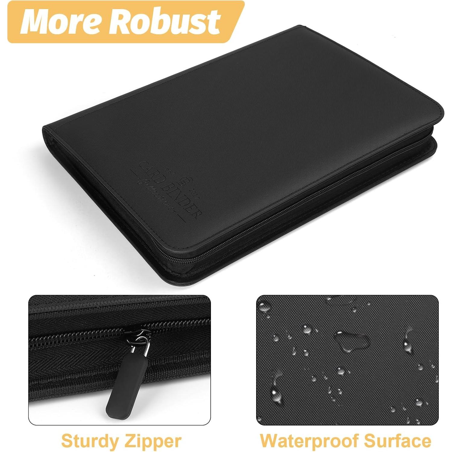 Carpeta de Tarjetas Foalgo 9 Bolsillos 540 Tarjetas Negra