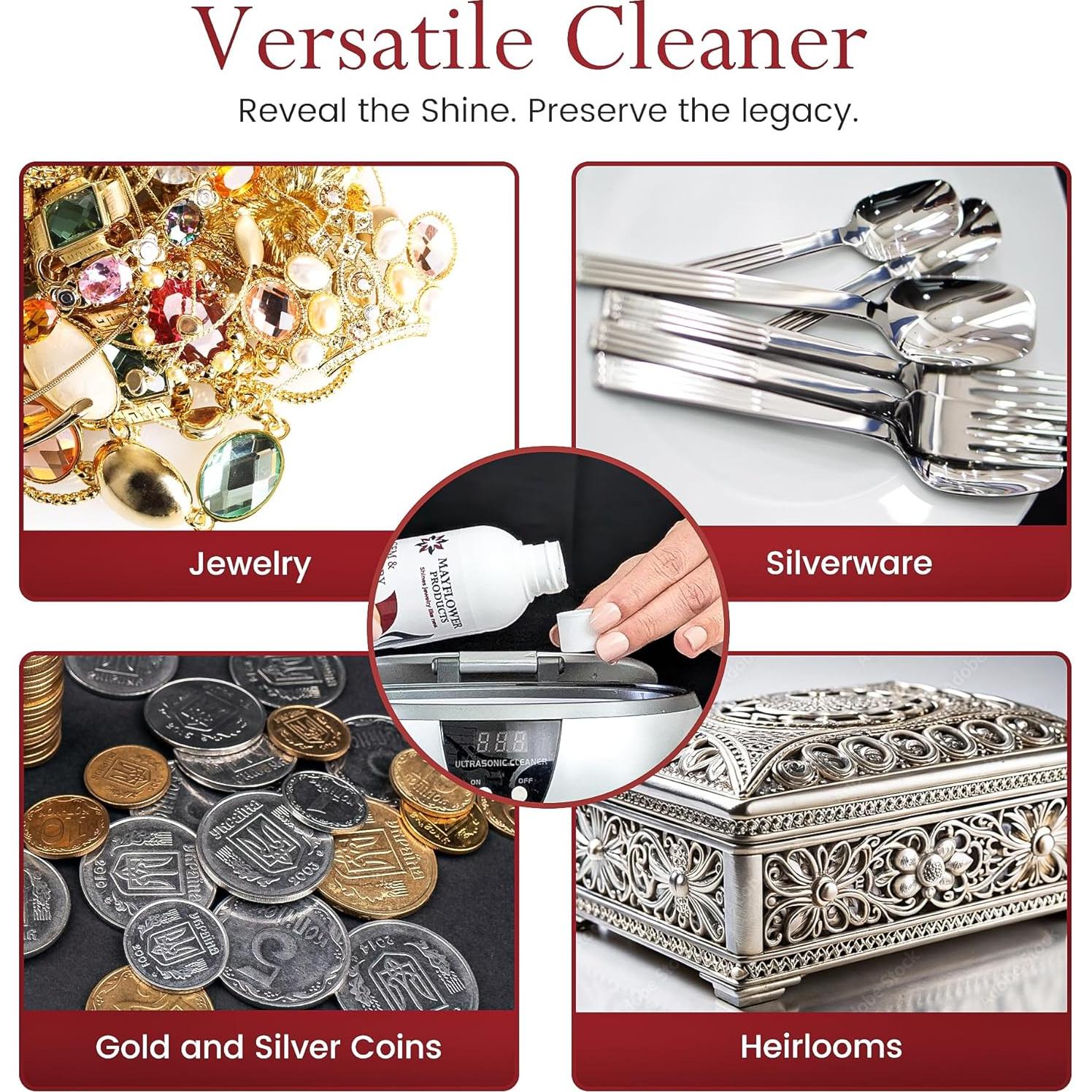 Limpiador de Joyas Mayflower 236.6 ml No Tóxico para Ultrasonido