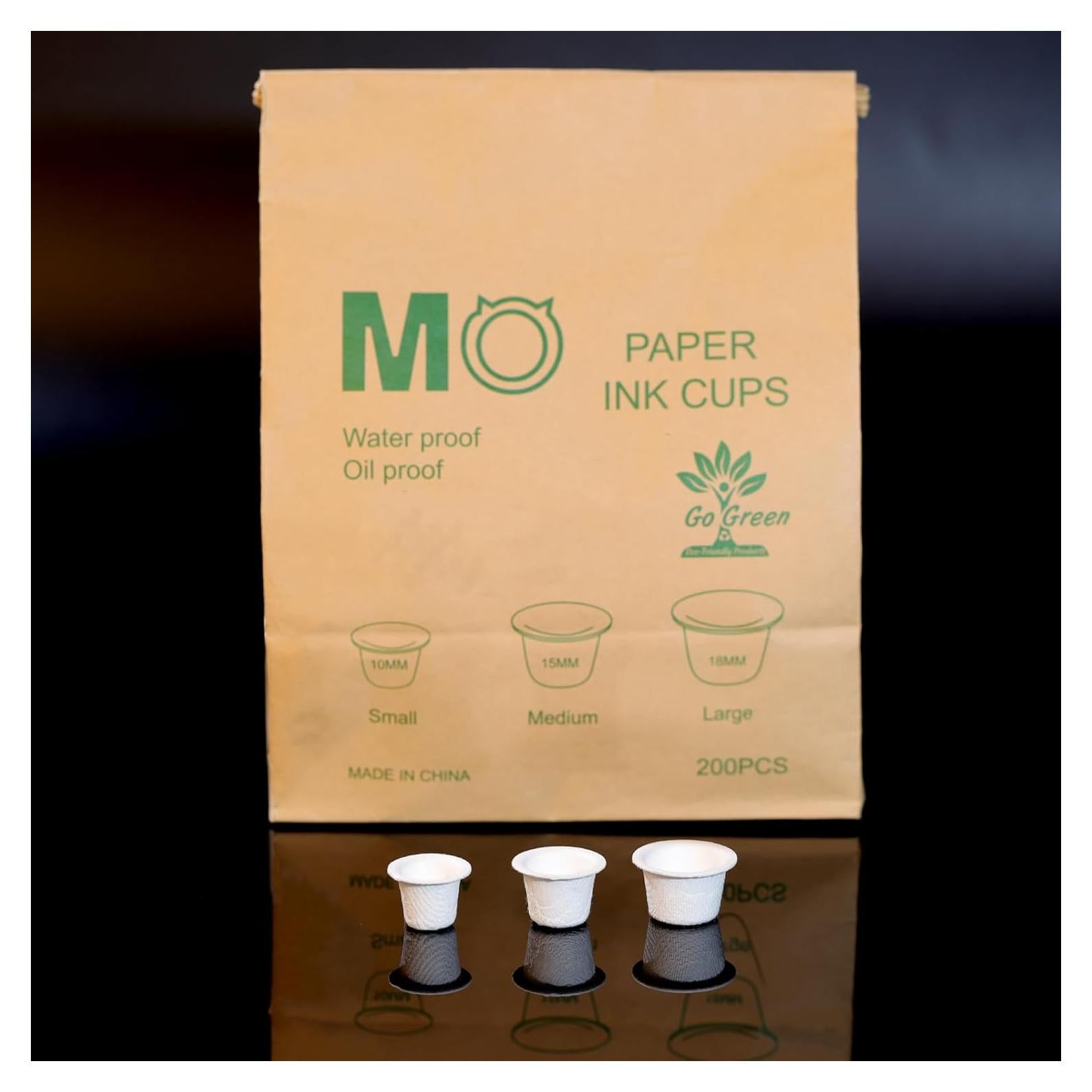 Tazas de Tinta para Tatuajes MO 200 Pcs 10mm Desechables