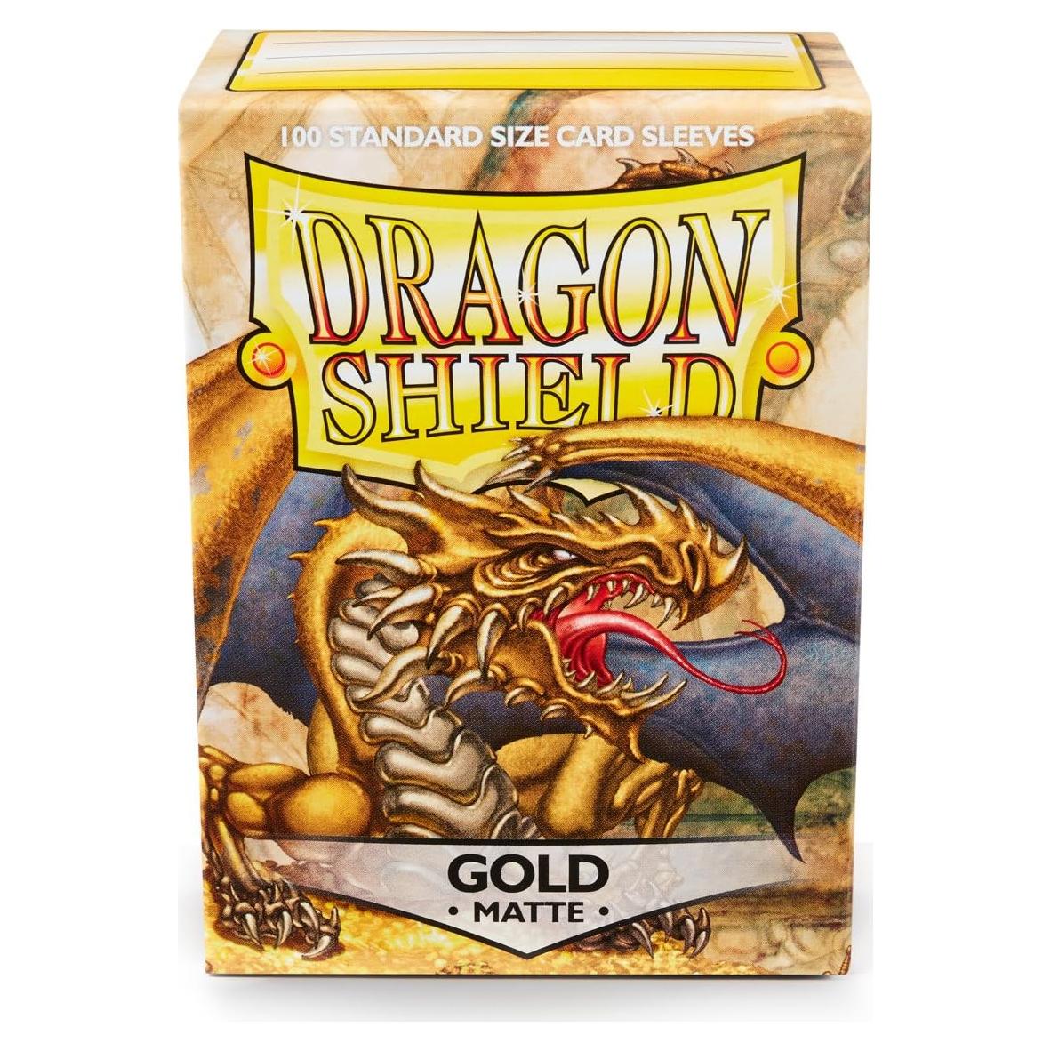 Fundas Mate Dragon Shield 100 CT para Cartas TCG Dorado