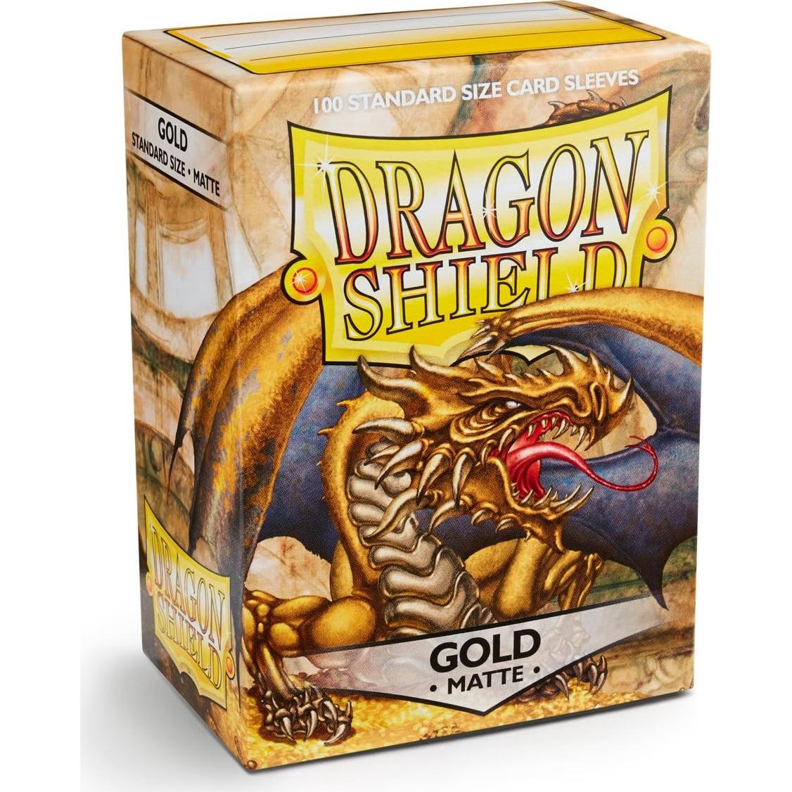 Fundas Mate Dragon Shield 100 CT para Cartas TCG Dorado