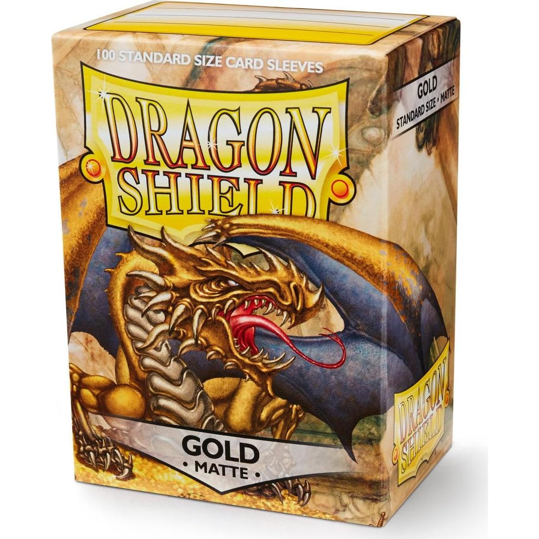 Fundas Mate Dragon Shield 100 CT para Cartas TCG Dorado