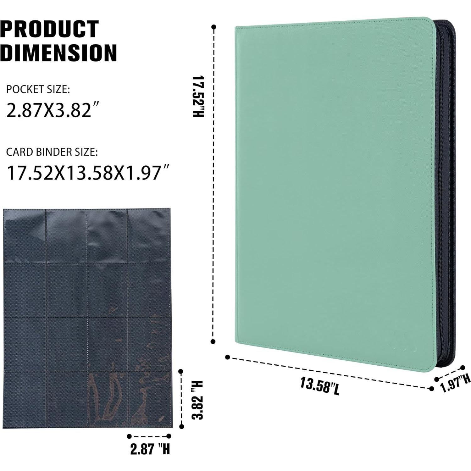 Carpeta de Tarjetas MORABTO 1000+ Pockets Verde Claro