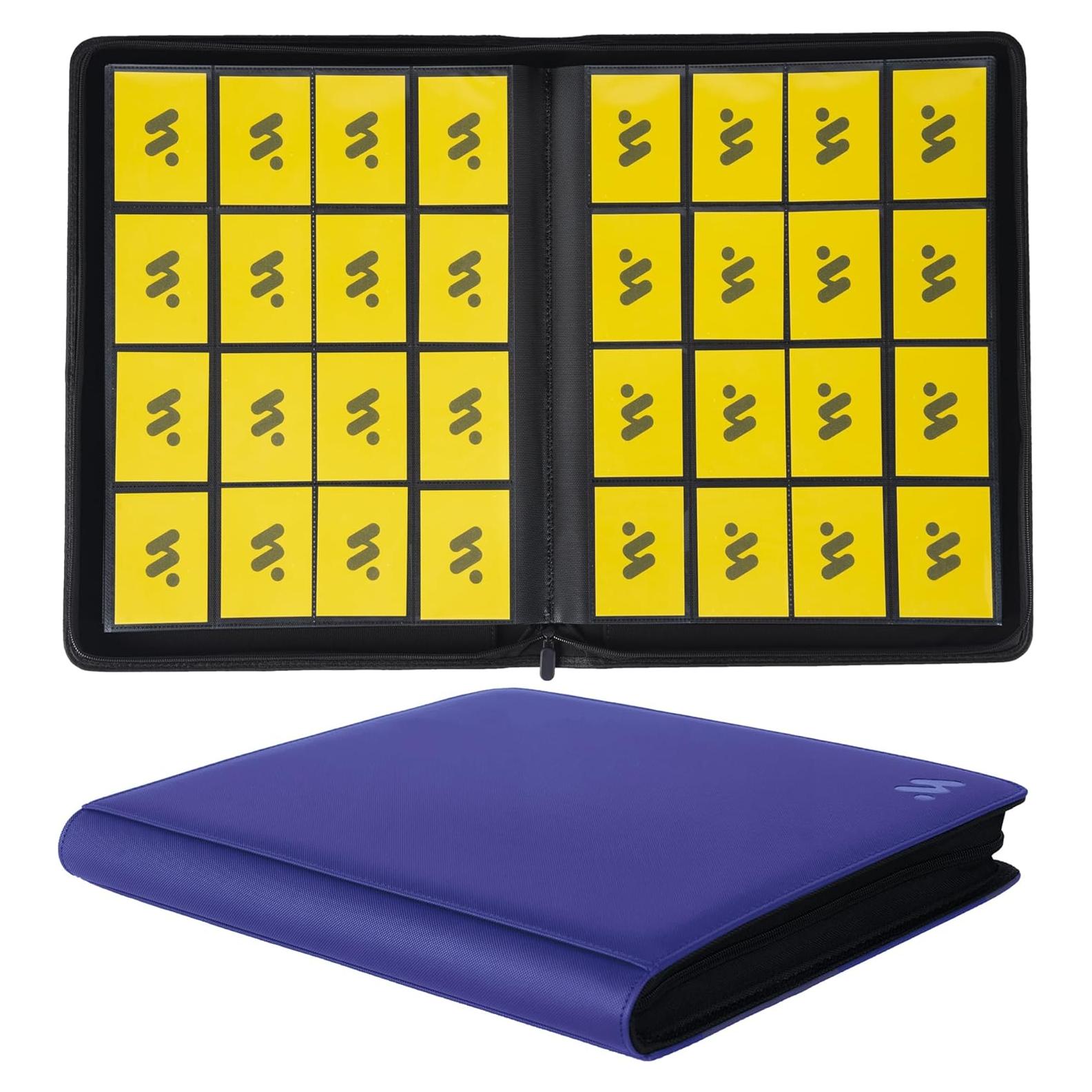 Carpeta de Tarjetas MORABTO 16 Bolsillos Azul 1024 Tarjetas