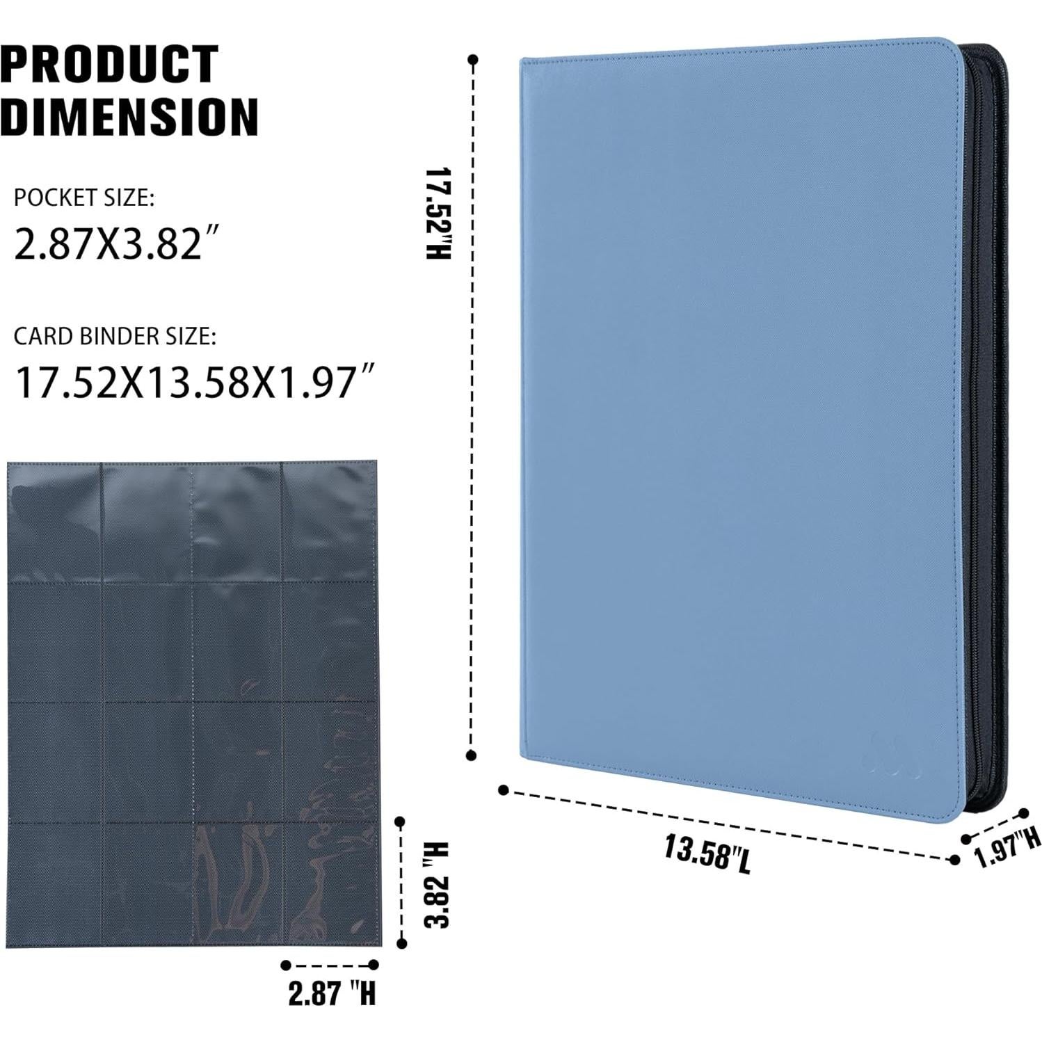 Carpeta de Tarjetas MORABTO 1000+ Pockets Azul Claro