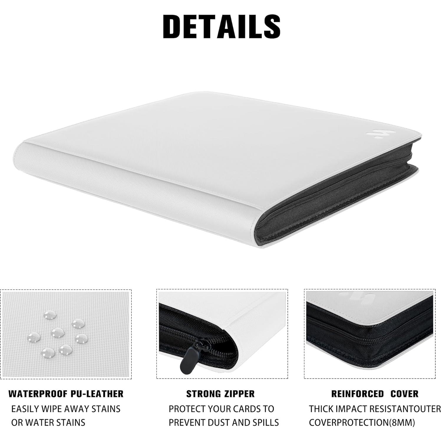 Carpeta de Tarjetas MORABTO 16 Bolsillos Blanca 1024 Tarjetas