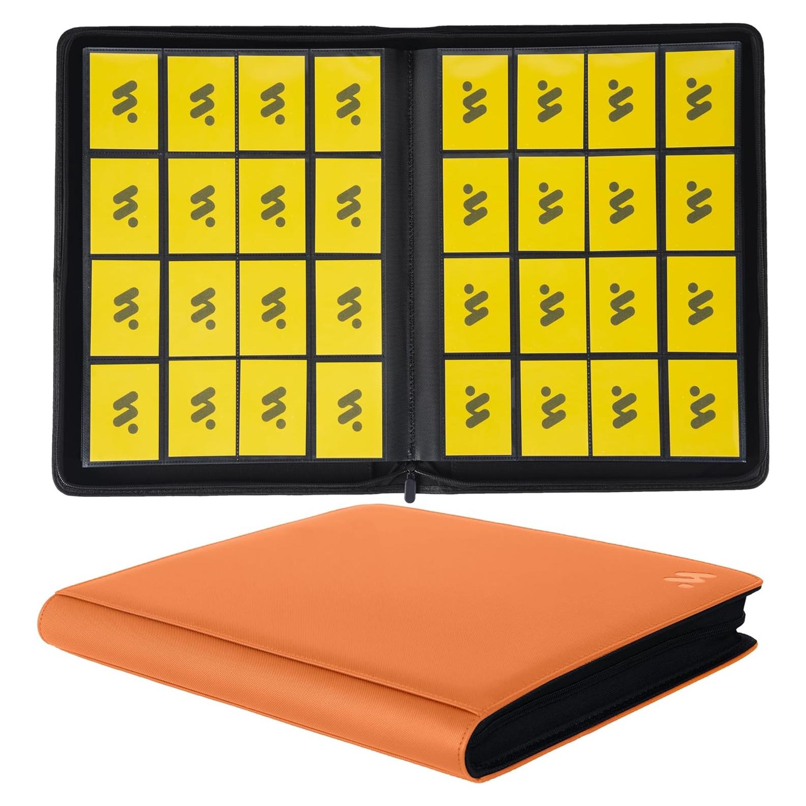 Carpeta de Tarjetas MORABTO 16 Bolsillos Naranja Oscuro