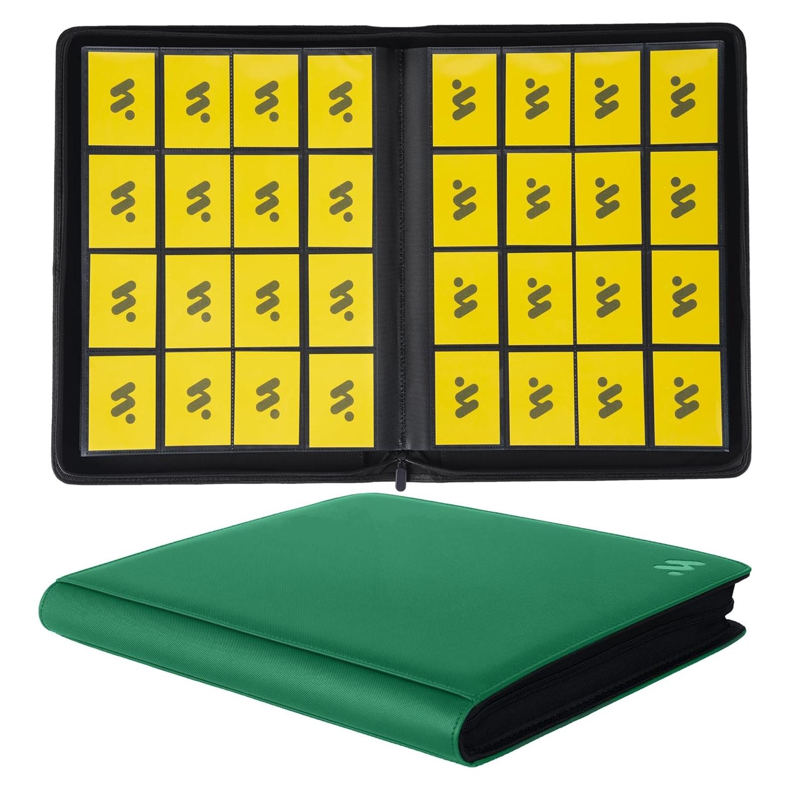 Carpeta de Tarjetas MORABTO 16 Bolsillos Verde 1024 Tarjetas