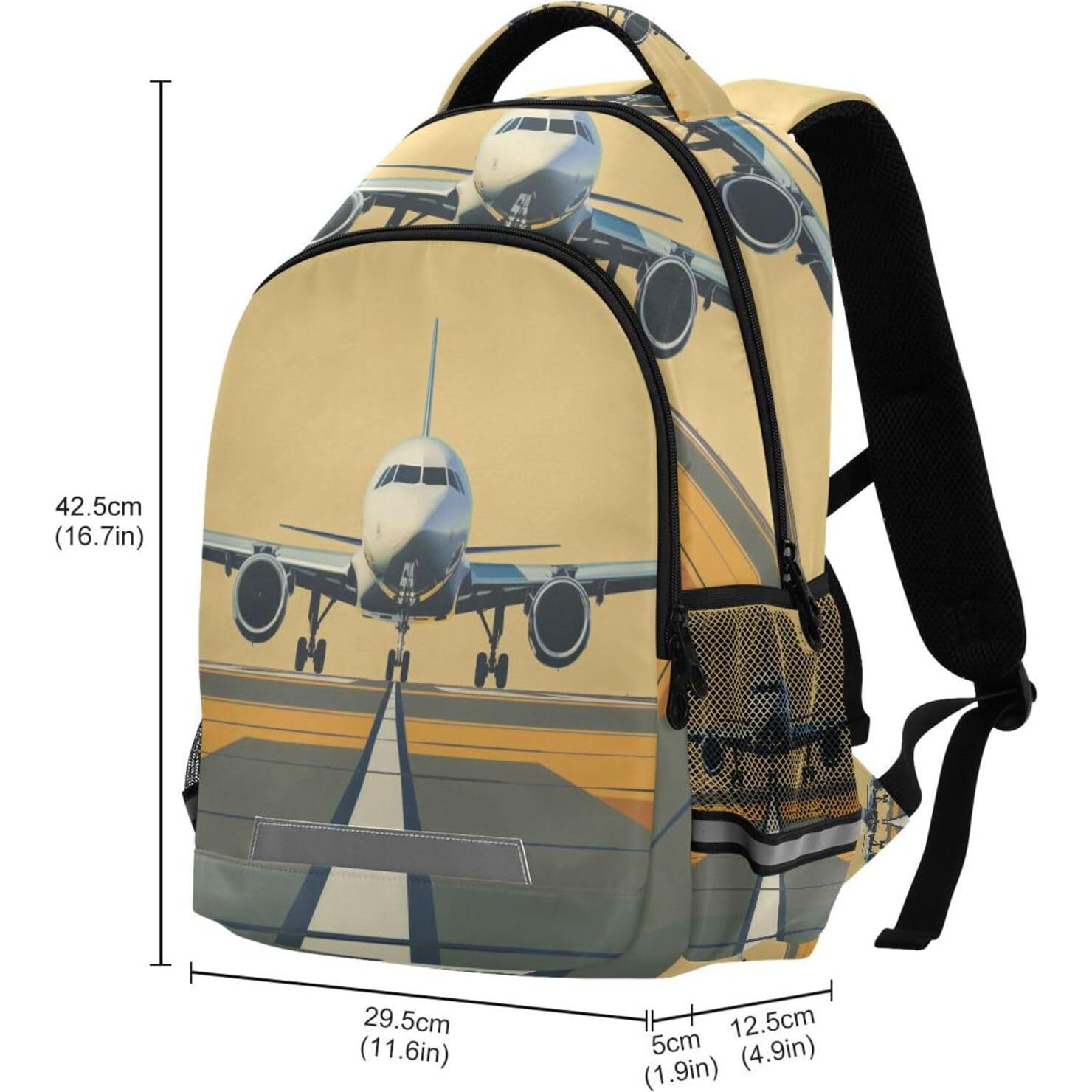 Mochila Escolar Niños WEVIBOFU Aviación 42.5x29.5x17.5cm