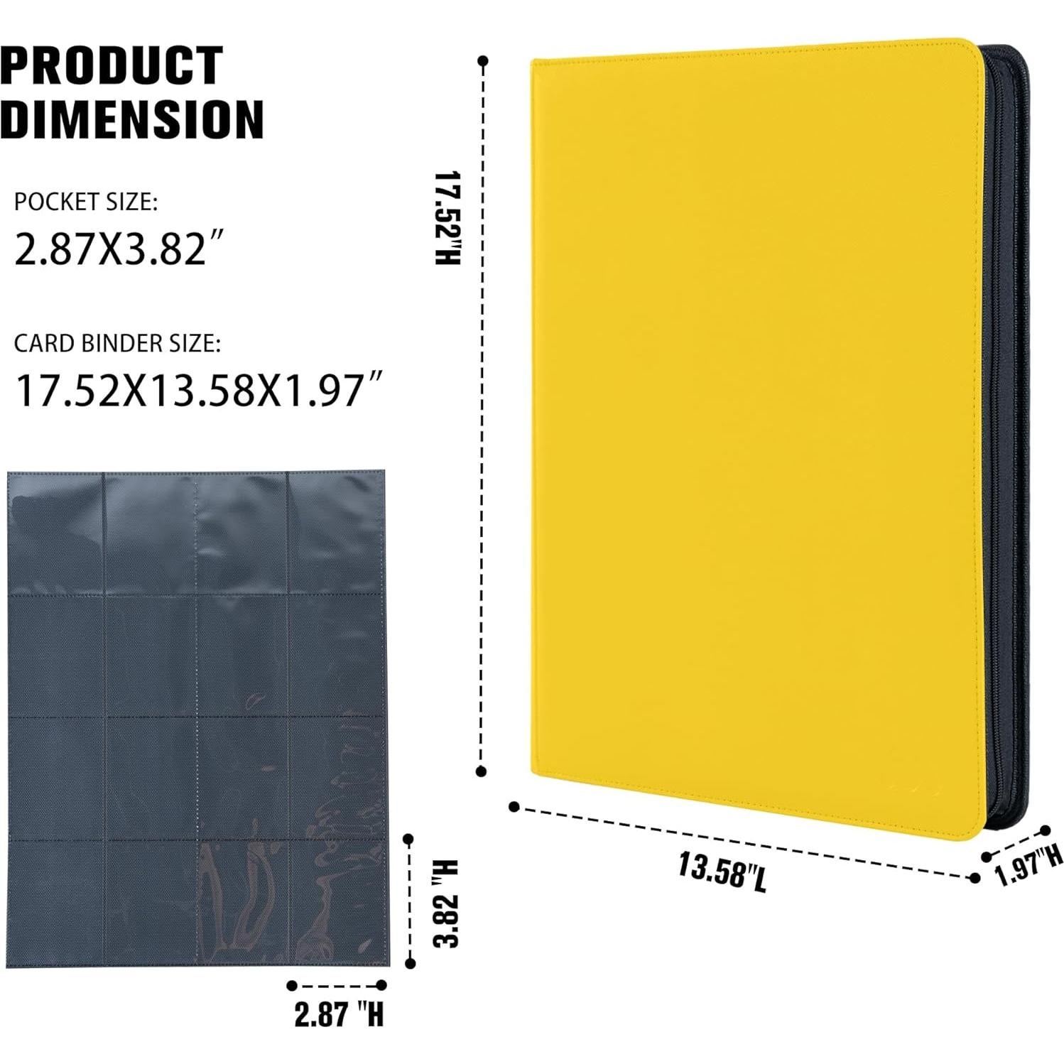 Carpeta de Tarjetas MORABTO 1000+ Pockets Amarillo